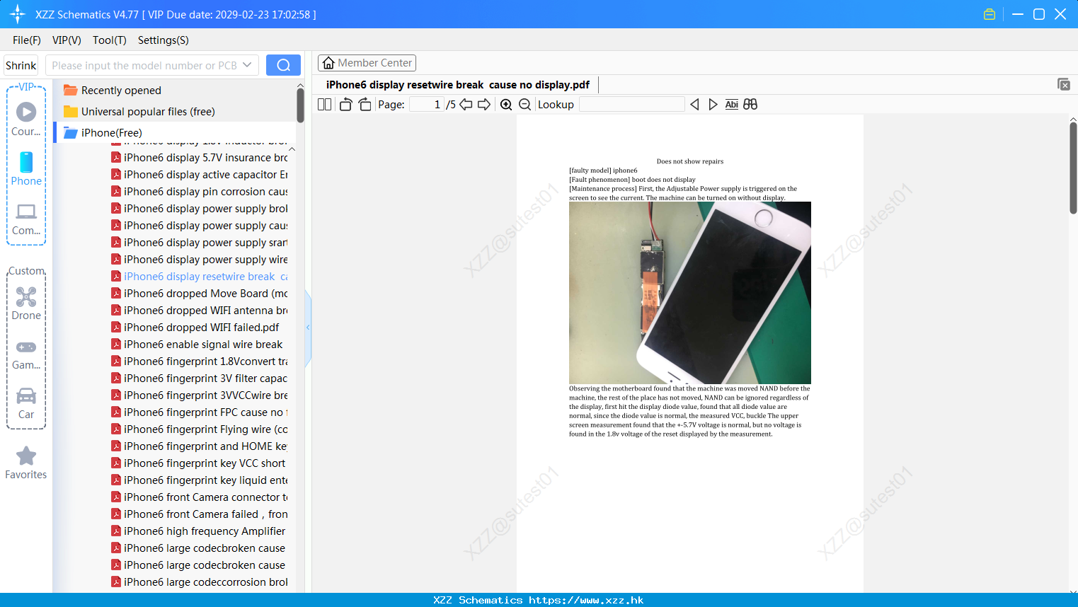 IPhone6 Display Resetwire Break Cause No Display